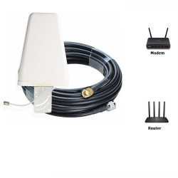 LPDA Antenna SMA Male To N Male Connector With LMR 400 Coaxial Cable 10 Mtr. For Routers