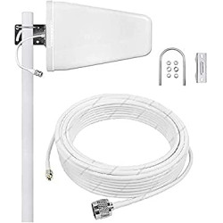 LPDA 12dBi Multi Directional External Antenna RG-58 Coax 18 Meter Cable with SMA Male - N Male Connectors for 4G LTE Wireless Router GSM Landline Phone