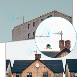 16dbi Outdoor Yagi Directional Antenna & 7.5dbi Indoor Patch Panel Antenna with 10 Mtr. N Male to N Male RG-58 Cable for 2G,3G,4G, GSM Network Booster Antenna 