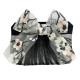 Combo Of White Printed Puff-Sleeves Summer Top & Matching Accessory (Bag)