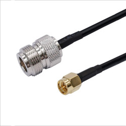 N Female to SMA Male Connector  RF Coaxial Antenna Cable RG58 -1 Mtr.