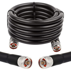 N Male to N Male LMR400 Extension Low Loss Coaxial RF Antenna Copper Cables Assembly for 3G/4G/5G/LTE/GPS/WiFi/RF/Ham/Radio to Antenna or Phone Signal Booster- 5 Mtr.