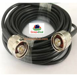 Cable N-Male to N Male Connector low Loss coaxial Cable RG58 for Antenna / Router -30 Meter