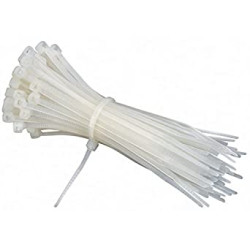100mm/ 4 Inch Cable Ties x 2mm Self Locking Teeth Grip Nylon Zip wire- 100 pcs. White