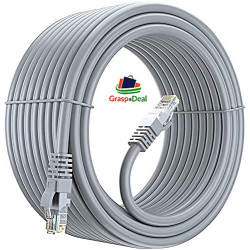 Cat6 Ethernet Patch Cable, 40 Meter High Speed 550MHZ / 1000 mbps Speed UTP LAN Cable for Network, Internet RJ45 LAN Wire, Computer,Modem, Router