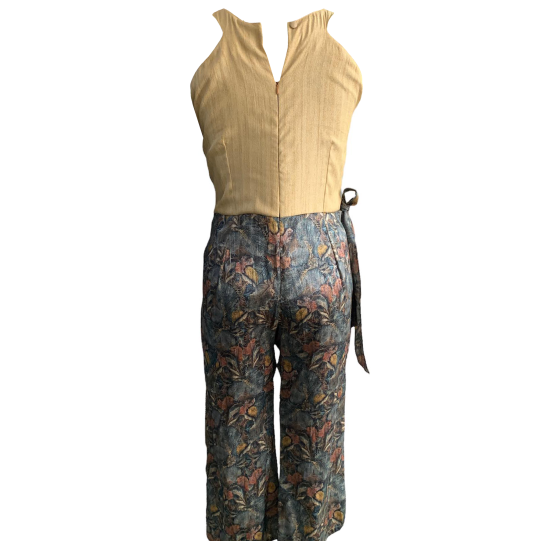 Contemporary Design Indo-Western Silk Jumpsuit For Women 