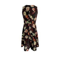 V-Neck Multi Color Knee Length Dress for Women | Size: M, L, XL