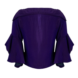 Deep Purple Collar Top/Blouse For Women
