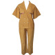 The Linen Story - Dull Yellow Linen Top & Pant Set, Linen Co-ord Set For Women