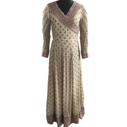 Long Georgette Anarkali Kurti With Hand Embroidery