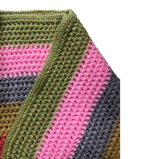 Cute Multi-Coloured Hand Knitted Long Woolen Muffler / Scarf 