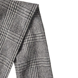 Grey & Black Checks Classic Woolen Scarf, Warm & Cozy Muffler