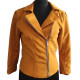 Ginger Orange Suede Fabric Jacket For Women, Women's Winterwear 