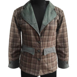 Contemporary Design Checks Semi-Formal Coat, Warm & Comfortable Winter Fits For Women