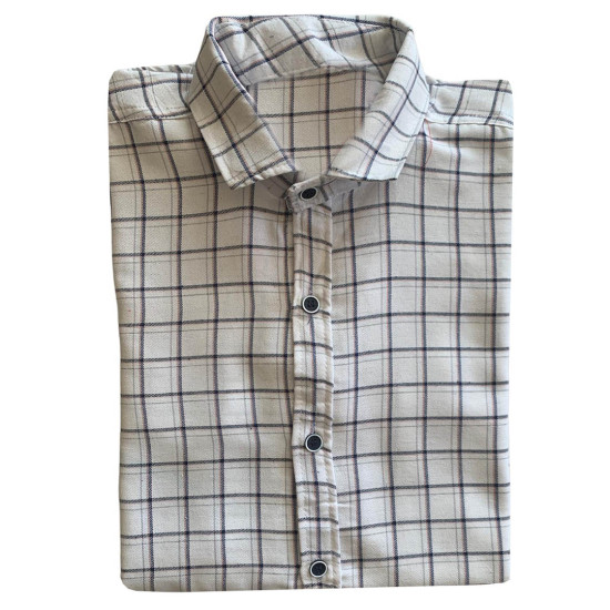 Formal Regular Fit White Full Sleeve Shirt With Checks For Men, Summer Fits