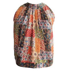 Soft Cotton Multicoloured Traditional Printed Top For Women, Summer Fits
