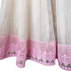 Cream-Beige Stitched Anarkali Kota Doria Kurti For Women With Lace Work