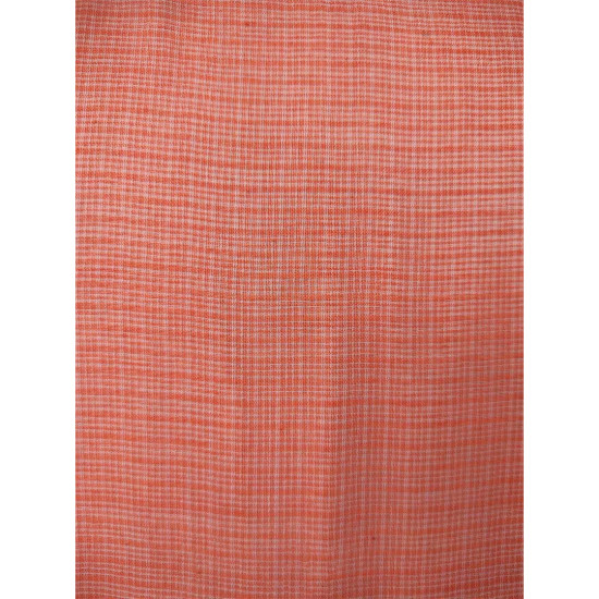 Peach Orange Kota Doria Stitched Kurti For Women 