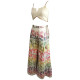 Multicolored Set Of Crop Top And Embroidered Palazzo, Indo Western Outfits For Women For Weddings