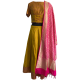 Banarasi Silk Lehenga With Beautiful Long Pink Dupatta 