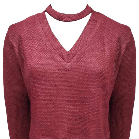 Red Casual Pullover For Women, Winter Fits Casual Wear