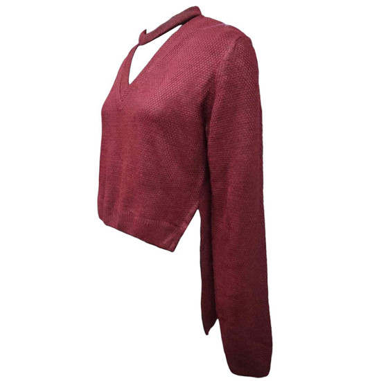 Red Casual Pullover For Women, Winter Fits Casual Wear