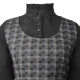Black & Grey Checks Dual Top, Twofer Blouse, Winter Fits For Women