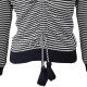 Blue & White Stripes Pullover Top For Women, Winter Fits