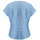 The Linen Story - Zenith Blue Linen Blouse / Top For Women, Summer Fits