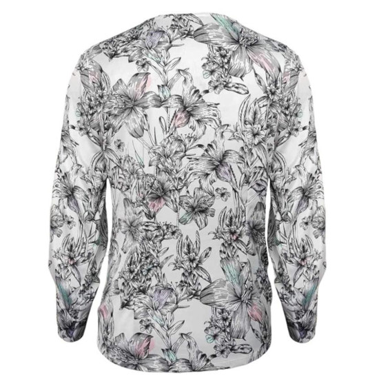 Floral Delight - Black & White Floral Printed Satin Top/Blouse For Women, Summer Fits