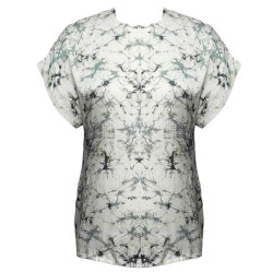 Abstract Love - Printed Summer Satin Top For Women, Summer Fits For Women