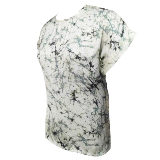 Abstract Love - Printed Summer Satin Top For Women, Summer Fits For Women