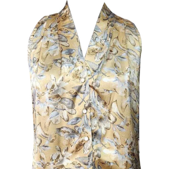 Floral Printed Satin Top / Blouse For Women, Summer Fits