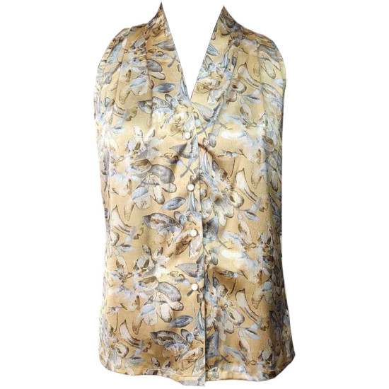 Floral Printed Satin Top / Blouse For Women, Summer Fits