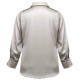 Regal Grey Slate - Satin Shirt For Women, Simple Detailing, Formal Summer Fits For Women