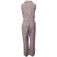 The Linen Story - Purple Asymmetric Overlapping Top & Pant Set, Linen Co-ord Set For Women