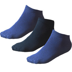 TP Kart, Navy Blue - Black Unisex Ankle Length Cotton Socks- Pack of 3 | Size UK 4 - UK 10