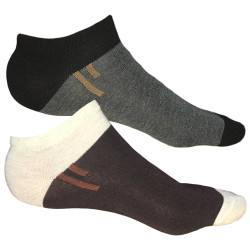 TP Kart, Unisex Ankle Length Cotton Socks- Pack of 2 | Dark grey, Dark brown | Fits till size UK 8