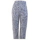 Blue & White Printed Cotton Night Suit, Shirt & Straight Pant Set, Night Wear For Women