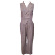 The Linen Story - Purple Asymmetric Overlapping Top & Pant Set, Linen Co-ord Set For Women