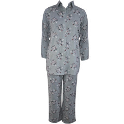 Multicolored Full Sleeves Cotton Night Suit, Shirt & Pant Set, Night Wear For Women