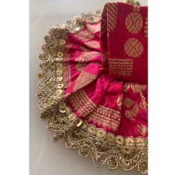 Simple & Elegant Pink & Golden Laddu Gopal Dress, Size - 1 