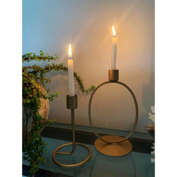 Set Of 2 Geometric Metal Candle Stands / Candle Holders, Home Decor, Decorative Item