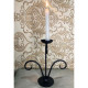 Decorative Black Medium Size Metal Candle Stand, Home Decor 