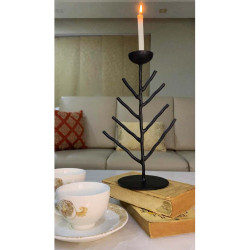 Unique Open Tree Type Black Decorative Candle Stand/Candle Holder, Home Decor