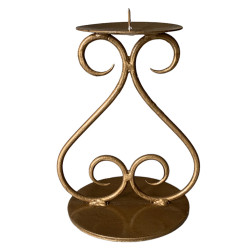 Beautiful Golden Floral Spiral Design Metal Candle Stand/Candle Holder For Home Decor