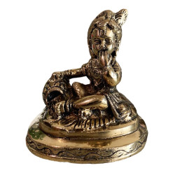 Pure Brass Laddu Gopal / Krishan Ji Idol With Antique Finish