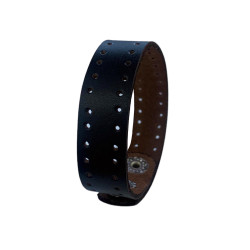 Black Leather Broad European Style Wristband For Men, Bracelet For Men