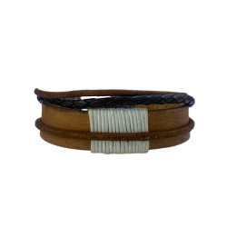 Multi-Layer European Style Multicoloured Leather Bracelet / Wristband For Men, Mens Jewellery