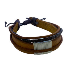 Multi-Layer European Style Multicoloured Leather Bracelet / Wristband For Men, Mens Jewellery